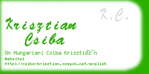 krisztian csiba business card